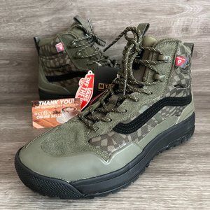 Vans Ultrarange Exo Hi MTE-2 Grape Leaf Warped Check Green Size 8.5 Men's NWOB